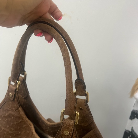 Beautiful ostrich print Michael Kors purse with matching wallet 🤎 - Picture 8 of 8